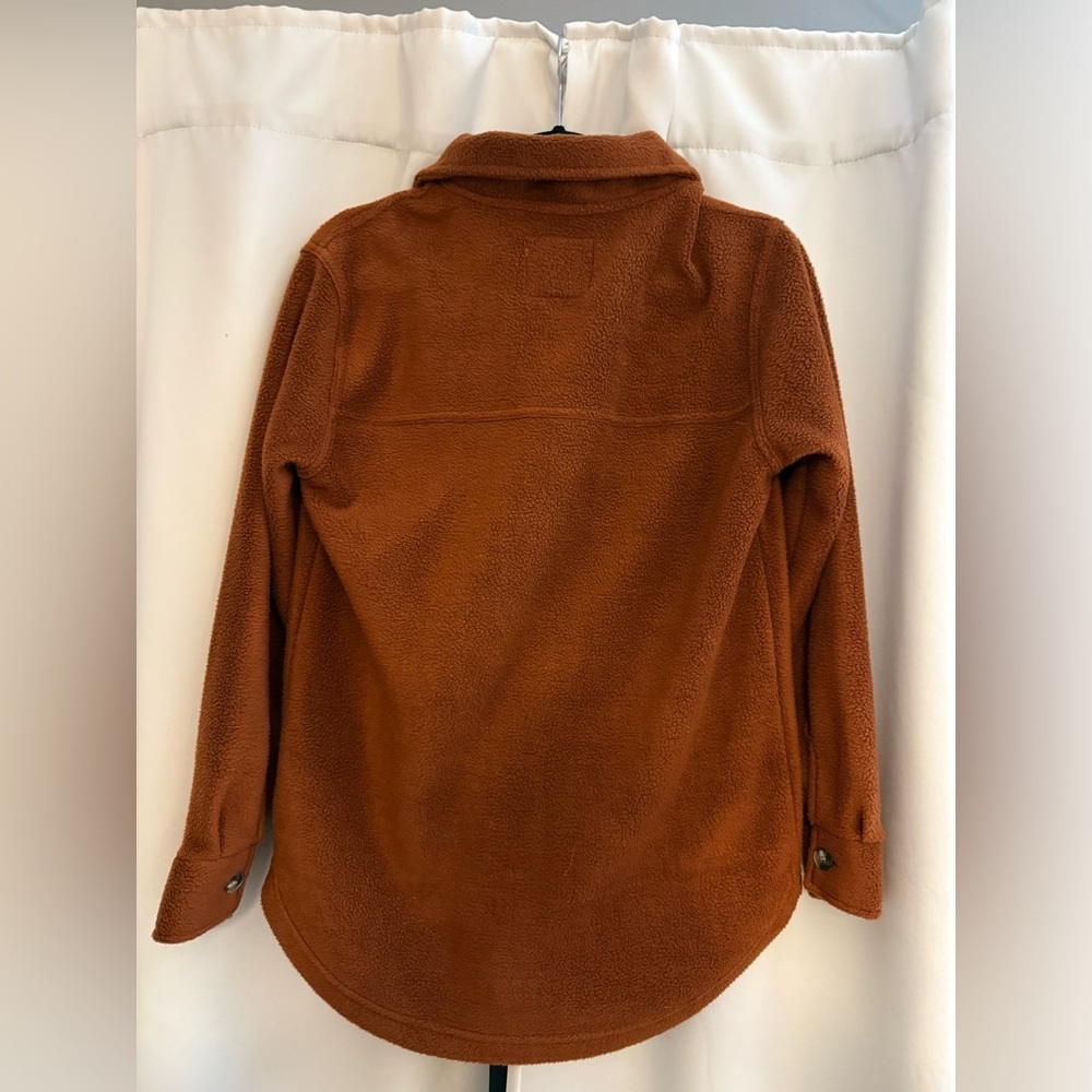 Altar'd State Rust Colored Fuzzy Shacket - image 7
